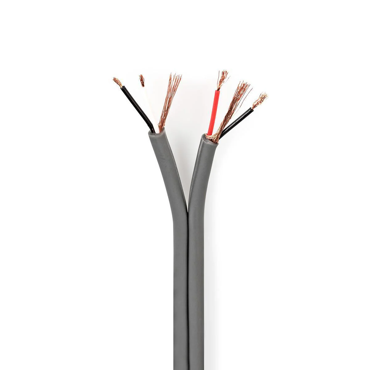 Nedis Audio Cable | 4 x 0.16 mm² | Copper | 100.0 m | Round | PVC | Dark Grey | Reel