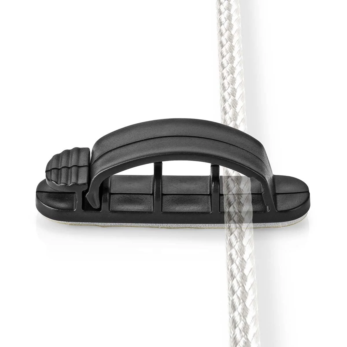 Nedis Cable Management | Cable Clip | Locked | 3 pcs | Number of slots: 3 Slots | Maximum cable thickness: 7.5 mm | Polypropylene | Black - Image 4