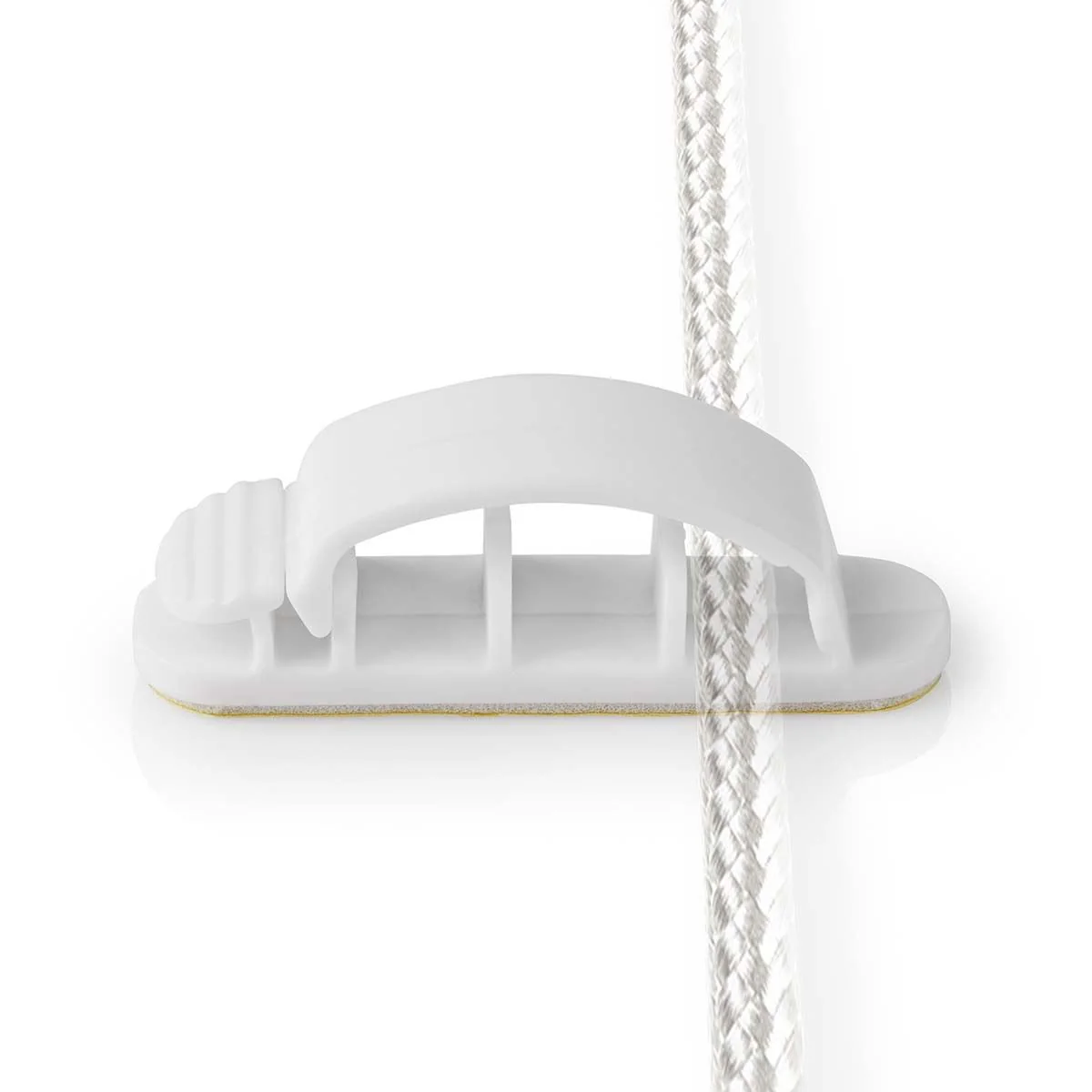Nedis Cable Management | Cable Clip | Locked | 3 pcs | Number of slots: 3 Slots | Maximum cable thickness: 7.5 mm | Polypropylene | White - Image 8