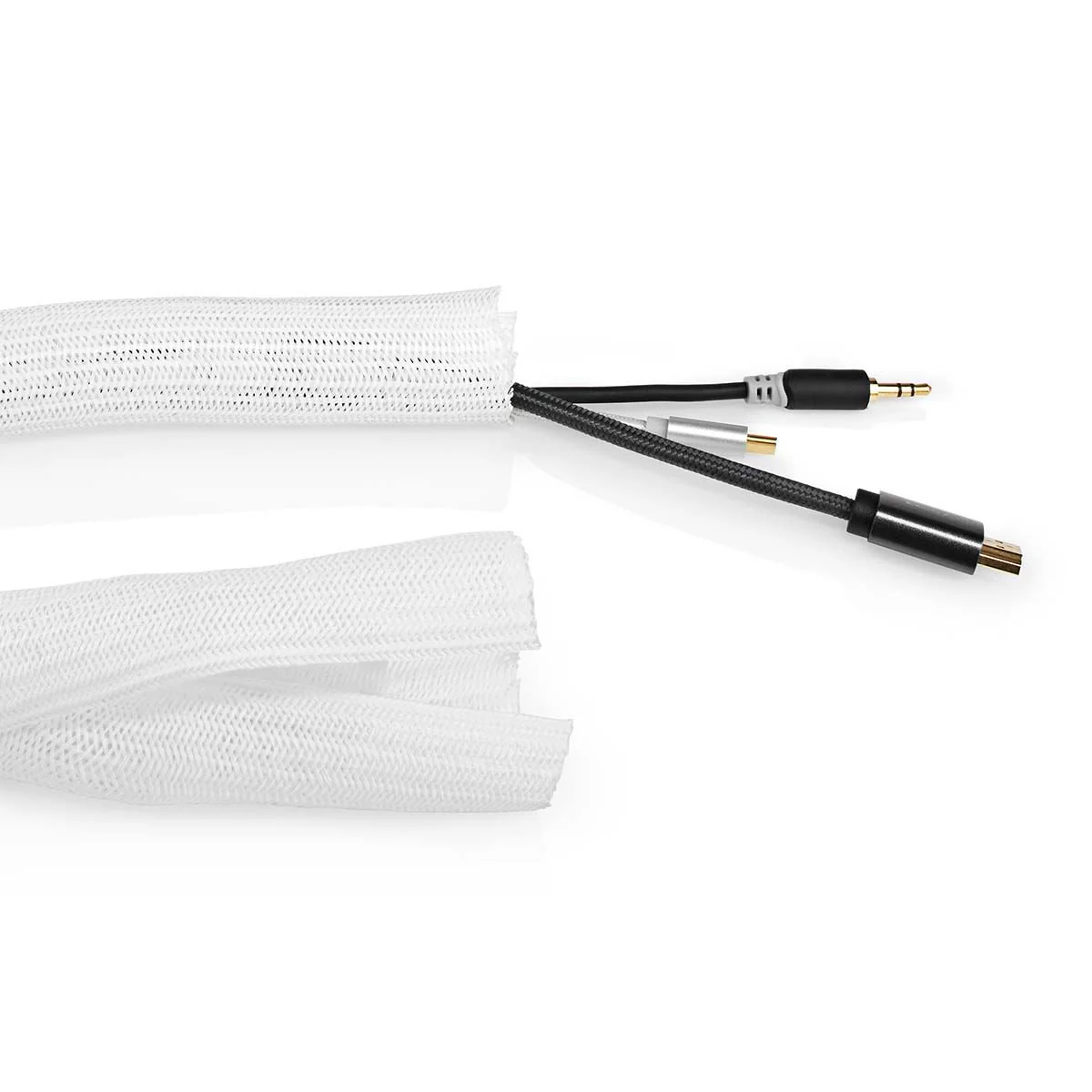 Nedis Cable Management | Sleeve | 1 pcs | Maximum cable thickness: 30 mm | Nylon | White - Image 3