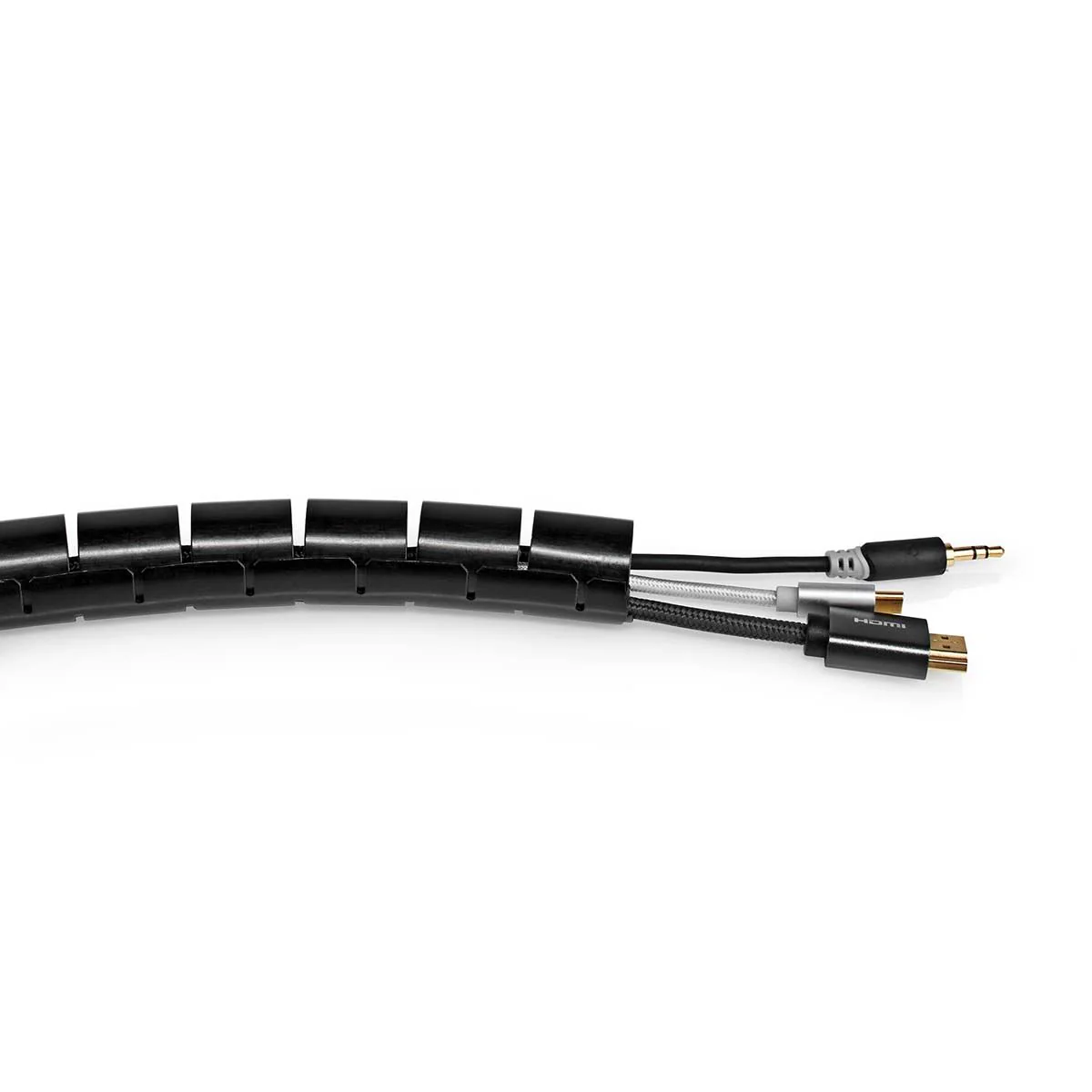 Nedis Cable Management | Spiral Sleeve | 1 pcs | Maximum cable thickness: 100 mm | PVC | Black - Image 3
