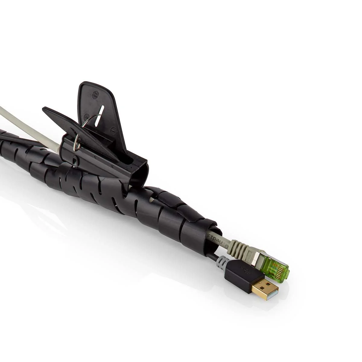 Nedis Cable Management | Spiral Sleeve | 1 pcs | Maximum cable thickness: 32 mm | PE | Black - Image 2
