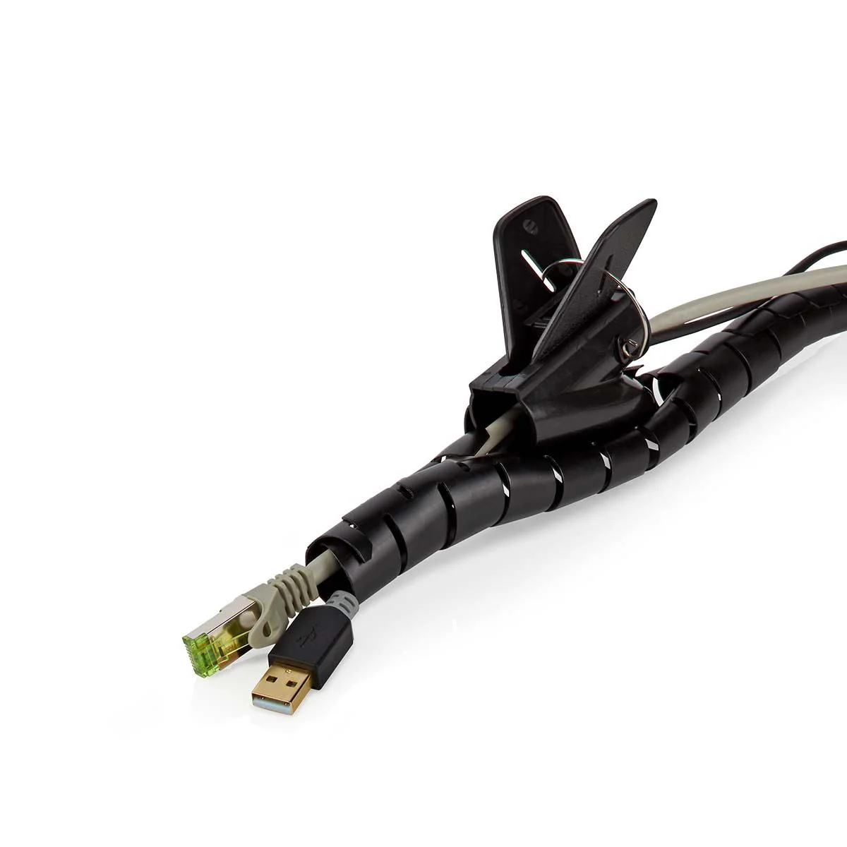 Nedis Cable Management | Spiral Sleeve | 1 pcs | Maximum cable thickness: 32 mm | PE | Black - Image 6